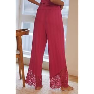 Anthropologie‎ Llia Lace Lounge Trousers Pants Pink Size S #2613